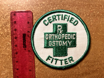Embroidered Souvenir Patch-CERTIFIED Rx ORTHOPEDIC OSTOMY FITTER-Excellent