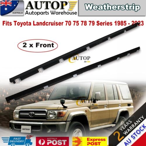 Front Pair Door Weatherstrip Belt Moulds For Toyota Landcruiser 70 75 78 79 2PCS - Picture 2 of 7