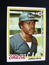 1978 Topps Baseball Card # 42 Jorge Orta - Chicago White Sox (EX)