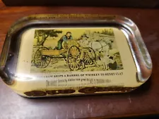 Vintage Old Antique Glass Paperweight Old Crow whiskey