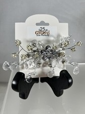 Crystal Rhinestones Flower Bride Wedding Hair Piece Clip Bridal HairAccessories