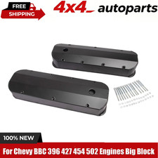 Black Aluminum Valve Covers For Chevy Bbc 396 427 454 502 Engines Big Block New Black Aluminum Valve Covers For Chevy Bbc 396 427 454 502 Engines Big Block New