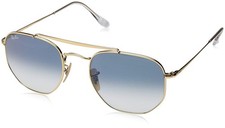 Ray-Ban RB3648 Unisex-Adult The Marshal Sunglasses - Gold / Clear Gradient Blue