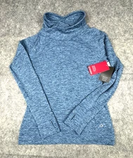 Gapfit Mock Neck Shirt Womens Sz M Blue Activewear Long Sleeve Top - NWT