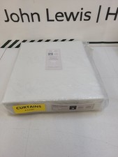 John Lewis W167 × Drop 137cm Faux Silk Slub Blackout Eyelet Curtains – Silver