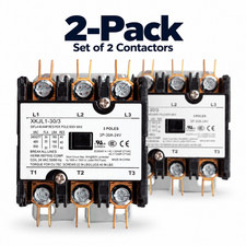 CoralVolt 3-Pole 30A HVAC Contactor 24V Coil Carrier Trane Goodman UL Rated-2pcs