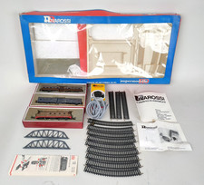 Set trenino elettrico RIVAROSSI locomotiva D341+2vagoni+accessori Vintage'80-89L