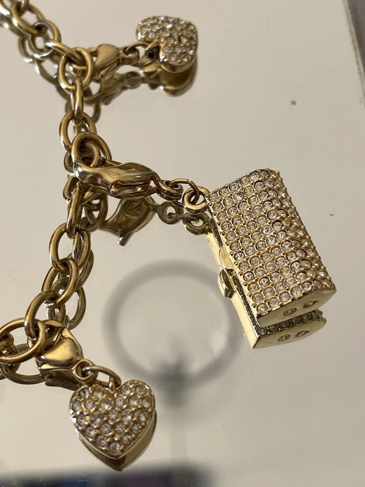 Rare Swarovski Charm Bracelet Gold Plated - Image 4 of 4