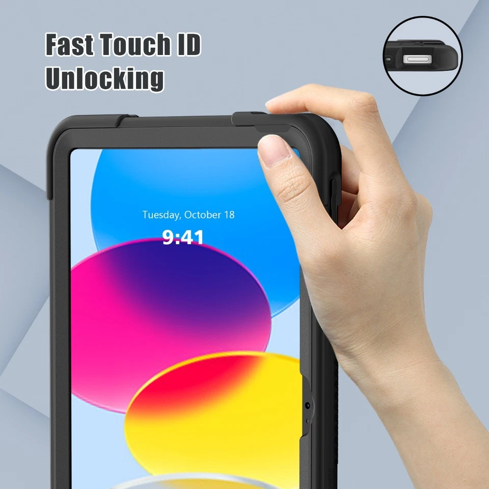 For iPad (A16) 11th Gen 11" / 10th Gen 10.9" Heavy Duty Rugged Case Stand Cover - Image 4 of 4