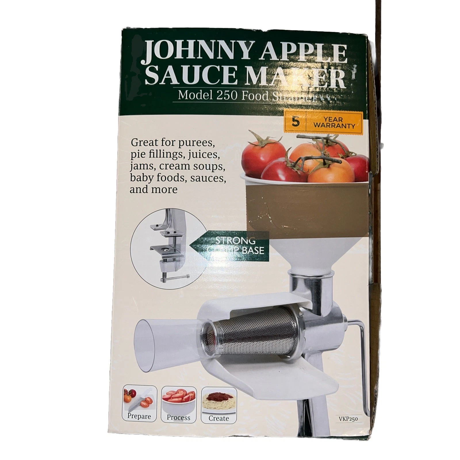 New Johnny Apple Sauce Maker & Food Strainer VKP250