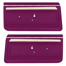 1969 Nova Ss Front Door Panels Custom Interior 2 Door Pre-assembled Red