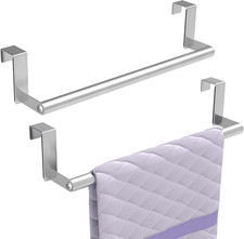 over the Door Towel Rack, Kitchen Towel Holder over Cabinet Door Towel Bar Stain