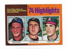 1975 OPC:#7 Highlights (No-Hitters with Nolan Ryan)