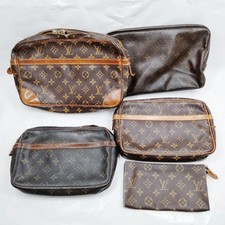 Louis Vuitton Monogram Cosmetic Pouch pochette pochette set 5 pezzi spazzatura 583333