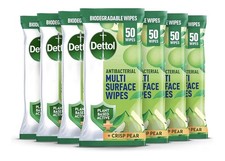 Dettol Antibacterial Multi Surface Cleaning Wipes, Pear, 350 Wipes (50 x 7pck)