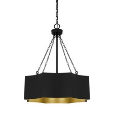 Quoizel QP6755 Zyler 4 Light 20"W Pendant - Black