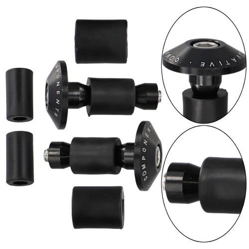 Brand New High Quality Bar Ends Black Handlebar Slider 22mm Aluminum Glue - Picture 4 of 12
