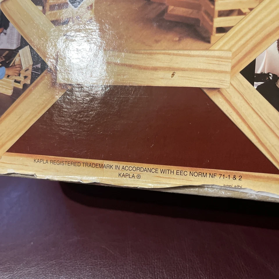 JUEGO DE CONSTRUCCIÓN 200 TABLONES DE MADERA DE PINO KAPLA DE COLECCIÓN + ESTUCHE DE ALMACENAMIENTO - FRANCIA 1988 Foto 4 de 4