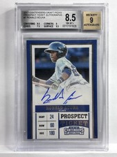 2017 Panini Contenders Draft Picks Prospect Ticket Auto Ronald Acuña Jr. BGS 8.5