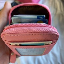 Unisex RFID Blocking Credit Card Holders Genuine Leather Zippper Security Wallet