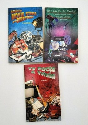 Vintage Movie TV Trivia Book Lot of 3 Hollywood Film Stars Directors Facts 90s
