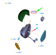 FORD FIESTA MK6 Couvercle de rétroviseur de porte avant gauche 1696757 NOUVEAU