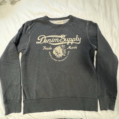 Ralph Lauren Denim & Supply Sweater Mens M Gray Crewneck | eBay
