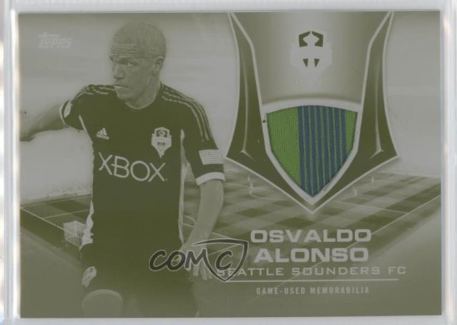 2015 Topps MLS Kits of the Game Relic Printing Plate Yellow 1/1 Osvaldo Alonso