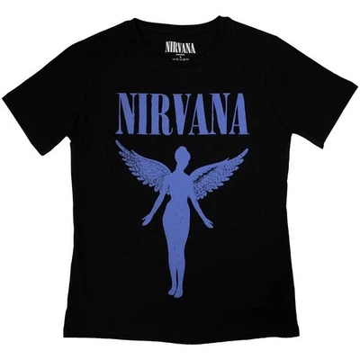 Ladies Nirvana Angelic Blue Mono  officiel Femmes Dames T-shirt - Photo 1/4