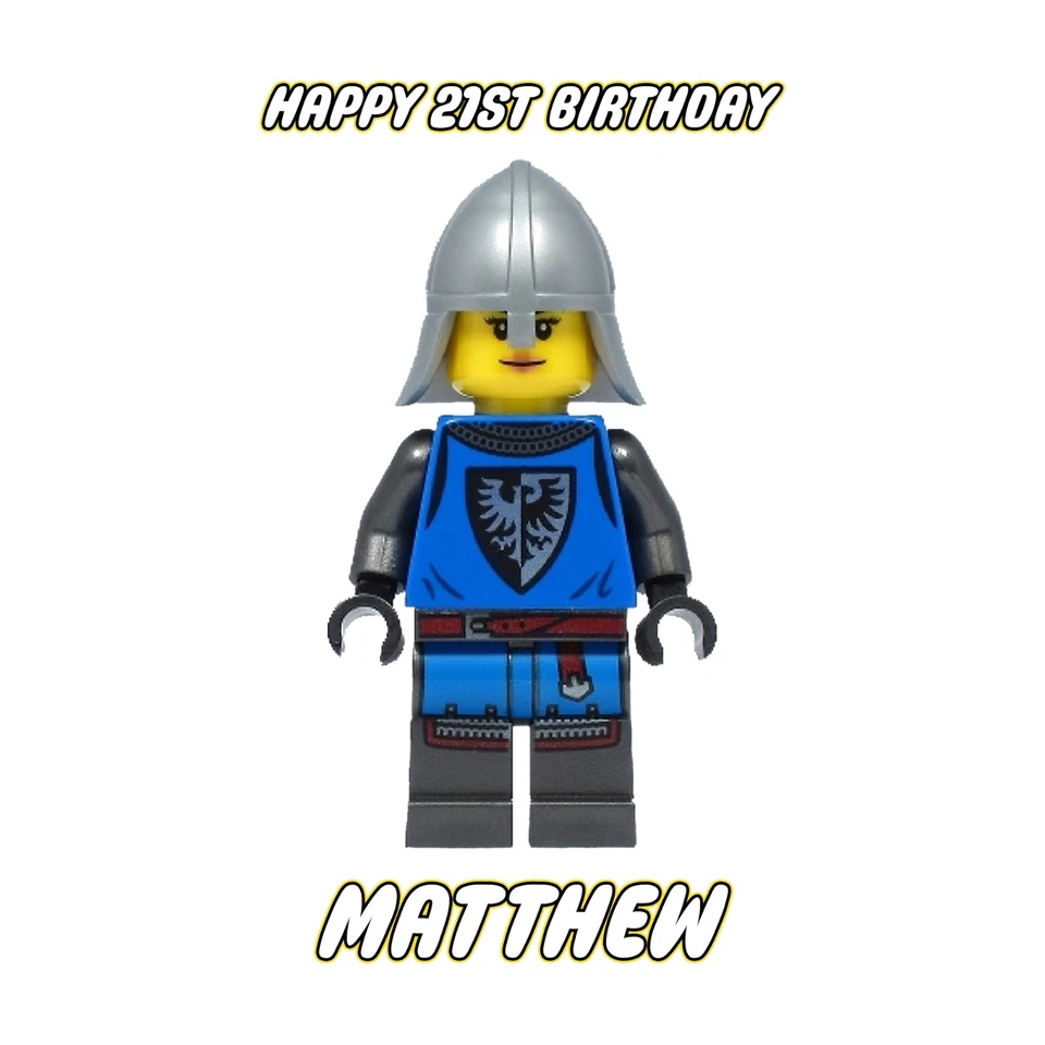 Personalised Lego Knight Wrapping Paper – Custom Name Birthday Gift Wrap - Image 4 of 4