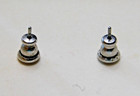 Vintage Halloween Miniature Pumpkin Pierced Earrings Bavarian Glass — photo 4