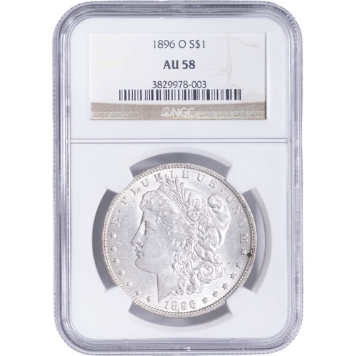 1896-O Morgan Silver Dollar NGC AU58