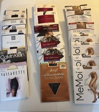 Lot of 19 Vtg Pantyhose -NOS - Givenchy, Hanes, Calvin, MeMoi, Berkshire  More