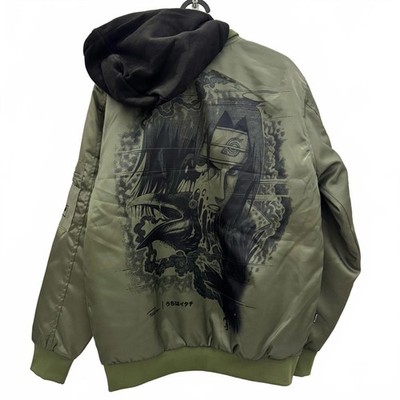 Primitive x Naruto Shippuden Olive Green Bomber Jacket Small