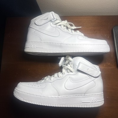 Nike CW2289-111 Mens Size 12 Shoes White Air Force 1 Mid 07 Leather Sneakers