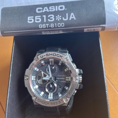 Casio G Shock 5513 GST-B100 Tough Solar Men s Watch Rubber Strap Works JAPAN