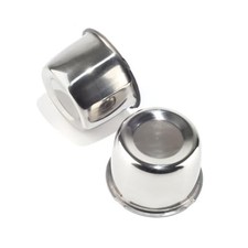 2Pcs 3.31" Stainless Trailer Wheel Center Caps, 2.34" H Chrome