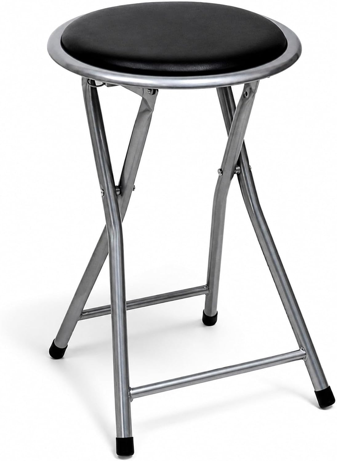 Oypla Black Padded Folding Breakfast Kitchen Bar Stool Seat