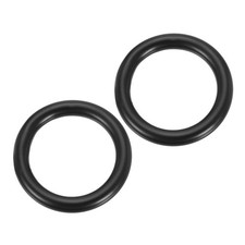 2Pcs 1" Metal O Ring Seamless 304 Stainless Steel Rings Black 5mm x 25mm