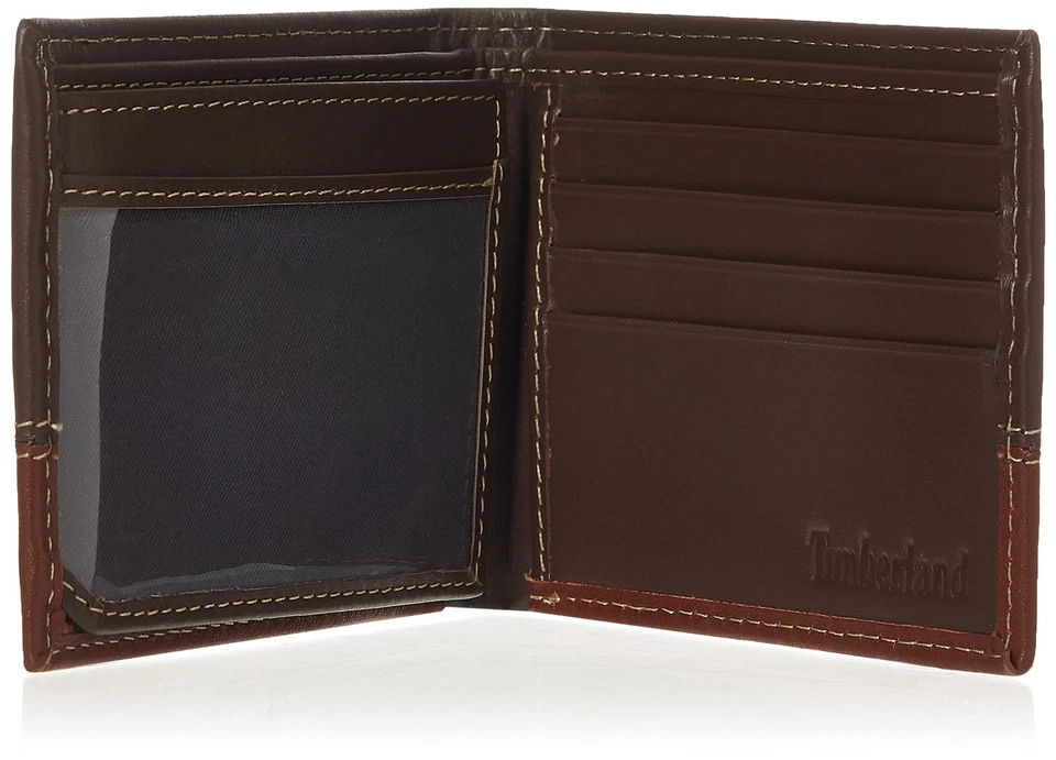 Men's Leather Passcase Bifold Wallet Hybrid, Brown/Cognac, One Size - Image 4 of 4