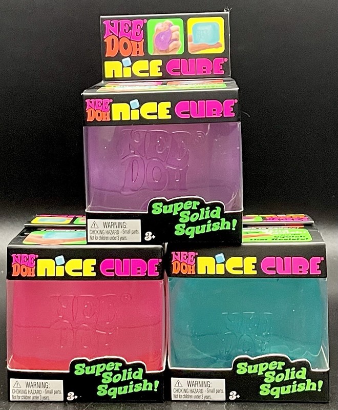 NEEDOH NICE CUBE - LOT OF 3 - BLUE, PINK, PURPLE
