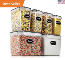 6 Pcs Airtight Food Storage Containers, BPA Free, Cereal  Dry Food Container