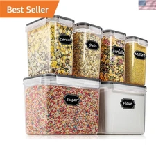 6 Pcs Airtight Food Storage Containers, BPA Free, Cereal & Dry Food Container