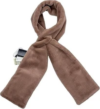 New Pull Through Scarf With Hidden Zipper Pocket for Women Faux-Fur