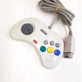 Sega Saturn Console with 2 Virtua Stick controllers & 5 games Japan White tested