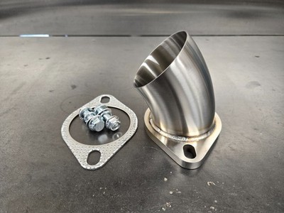 3'' Dump two bolt flange tig welded .065 304 stainless exhaust 45 bend