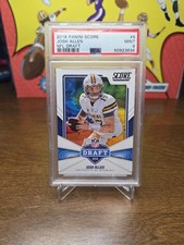 2018 Panini Score Josh Allen NFL DRAFT. WYOMING COWBOYS/BUFFALO BILLS 🔥🔥🔥🔥🔥