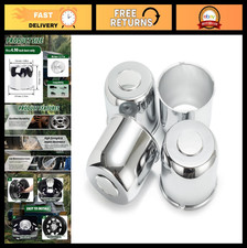 4 Pcs 4.9" Chrome Push Through Wheel Center Caps for Truck Trailer RV - Durable