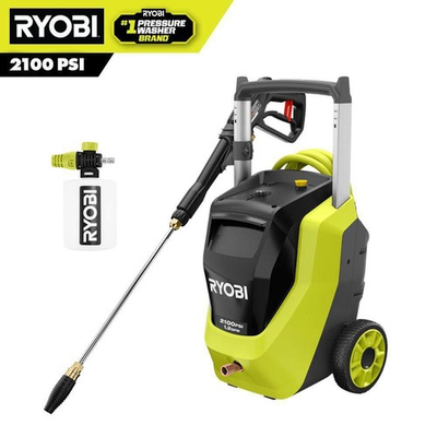 #ad RYOBI 2100 PSI 1.2 GPM Cold Water Corded Electric Pressure Washer with Foamer $155.95