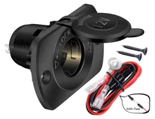 12V Cigarette Lighter Socket Replacement Female Connector DC Socket Power Outlet